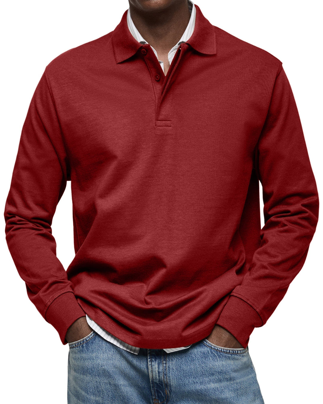 Luxe Polo Shirt with Long Sleeves