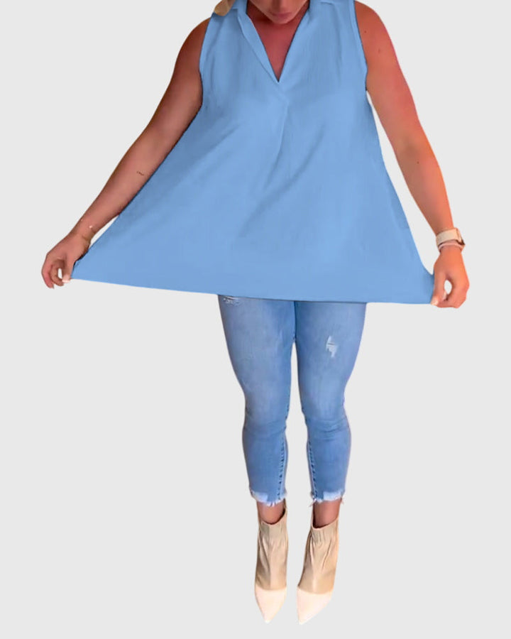 Lina™ | Sleeveless Blouse