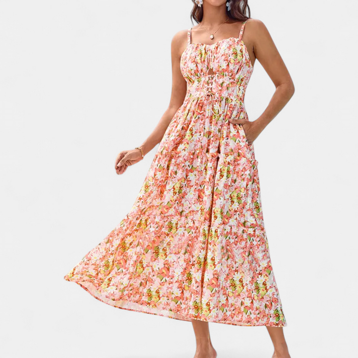 WISTERIA | Bohemian Hollowed Waist Maxi Dress