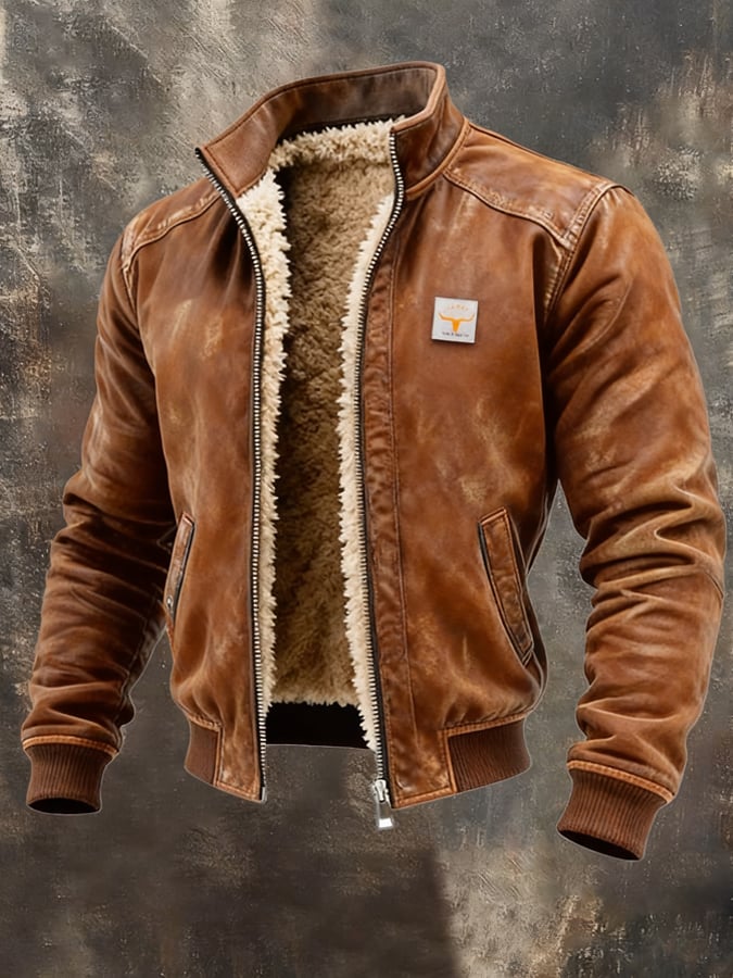 Jacket in vintage look with structured collar