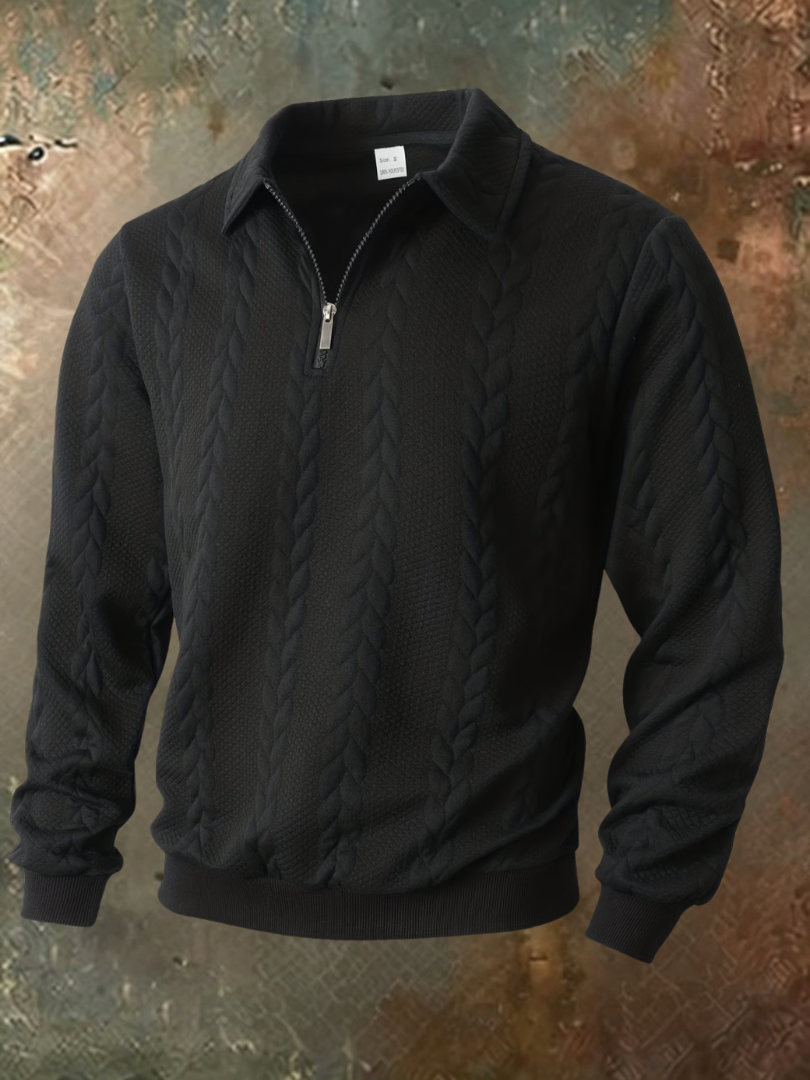 Stylish Men's Sweater with Cable Pattern