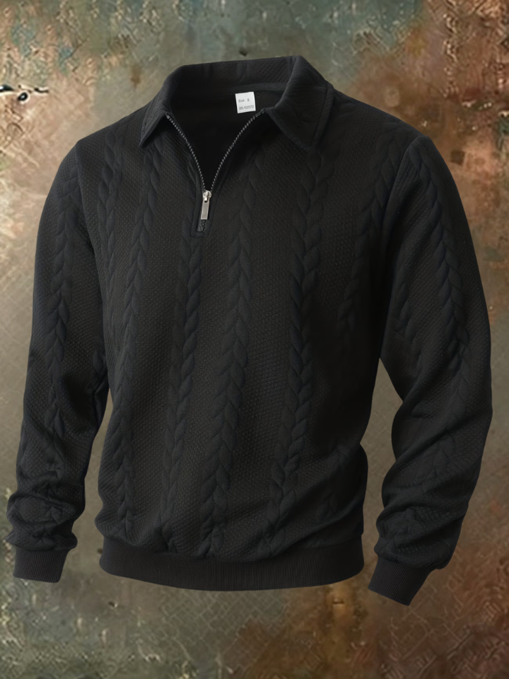 Stylish Men's Sweater with Cable Pattern