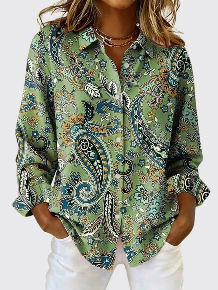 Joanna™ Paisley Print Button-Up Shirt