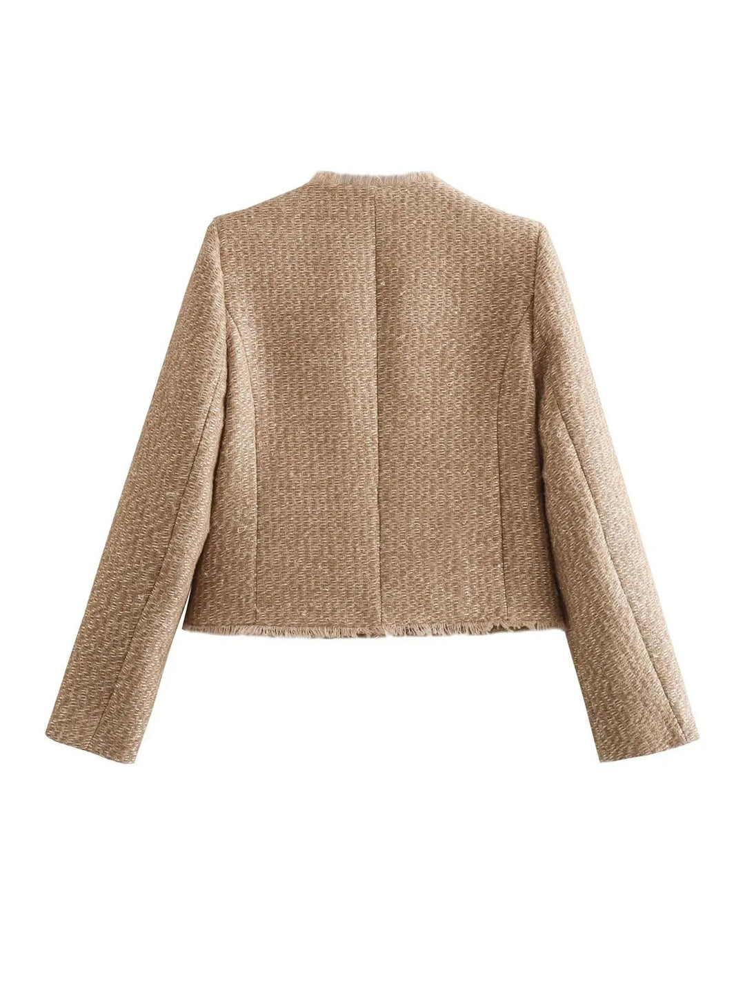 Niamh | Women's Cropped Tweed Blazer with Button Closure