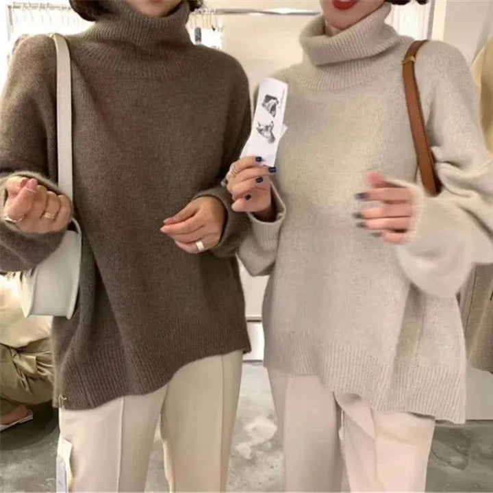 Mira - Cozy Turtleneck Knit Sweater