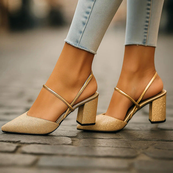AURORA BACKLESS HEEL SANDALS