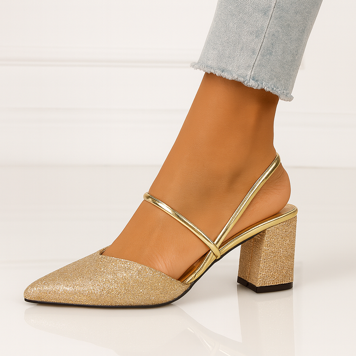AURORA BACKLESS HEEL SANDALS