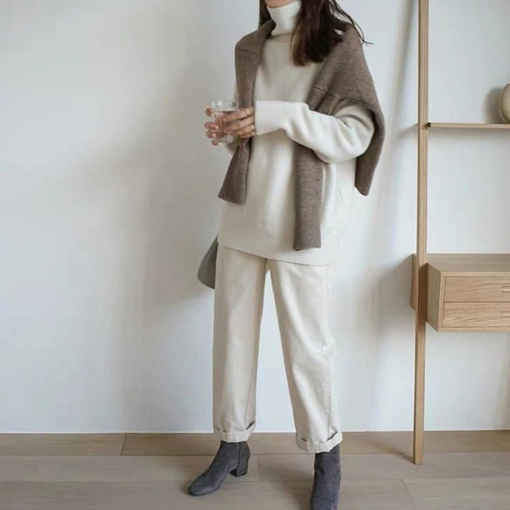Mira - Cozy Turtleneck Knit Sweater