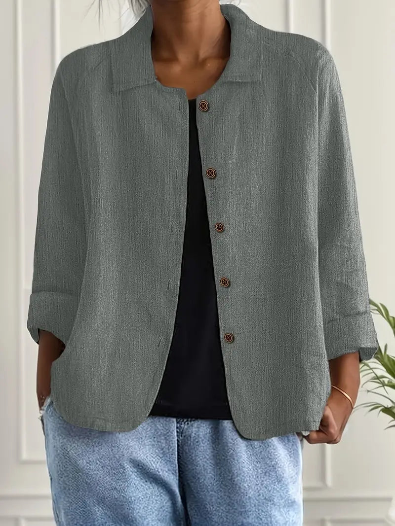 Charlie | Women's Lightweight Relaxed Button-Up Jacket
