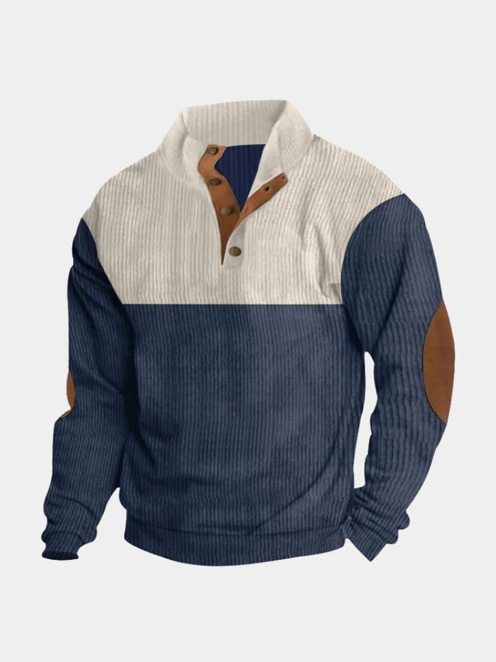 Corduroy Men's Sweater with Turtleneck