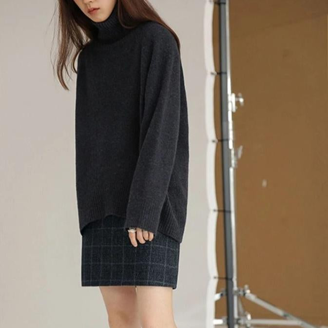 Mira - Cozy Turtleneck Knit Sweater