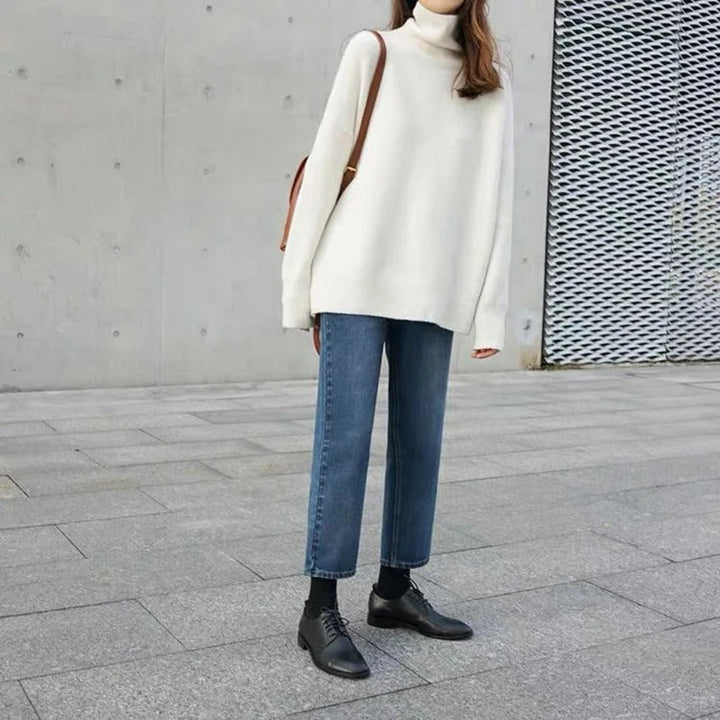 Mira - Cozy Turtleneck Knit Sweater