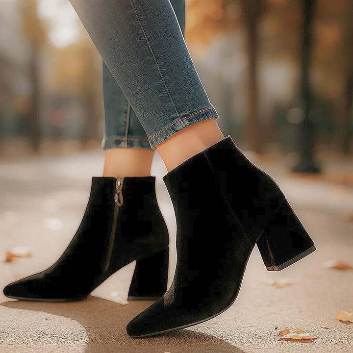 Valentina Luxe Velvet Ankle Boots