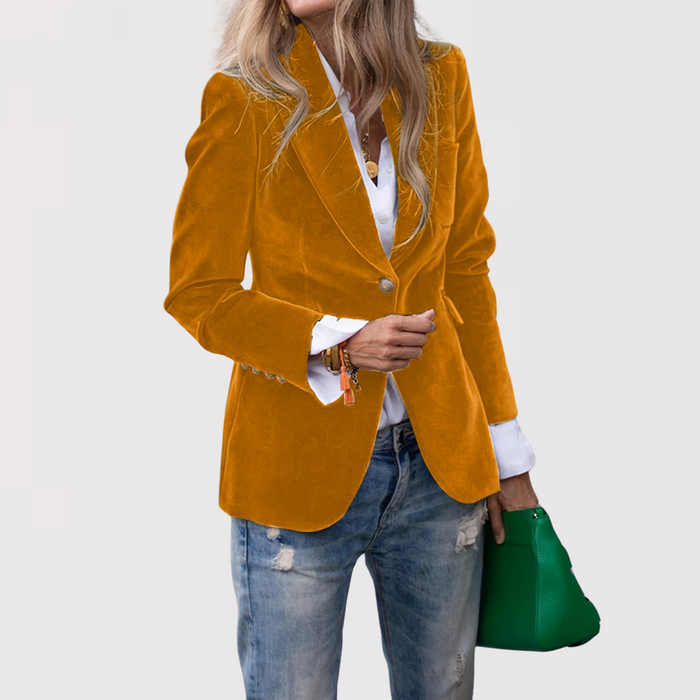 Quirita | Women's Tailored Velvet Jacket with Structured Shoulders
