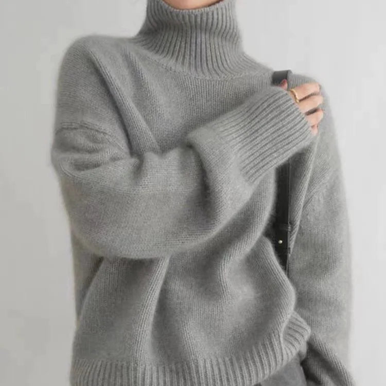 Liv - Cozy Turtleneck Knit Sweater