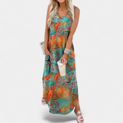 Floral Blue Orange