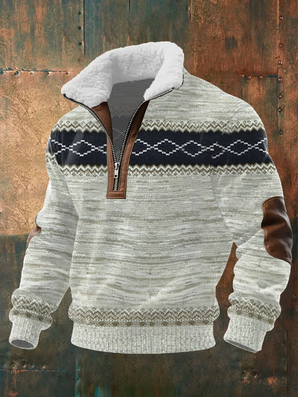 Rits Sweater with High Collar and Lining