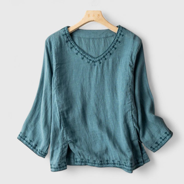 Taysia | Stylish V-Neck Blouse