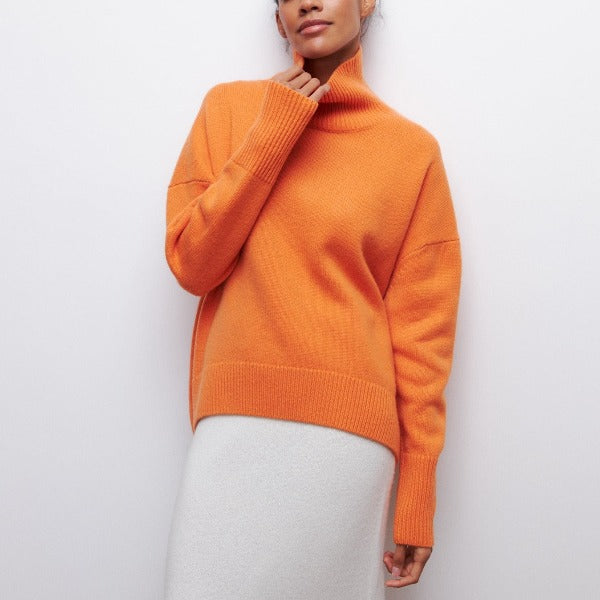Agata - Cozy Turtleneck Knit Sweater