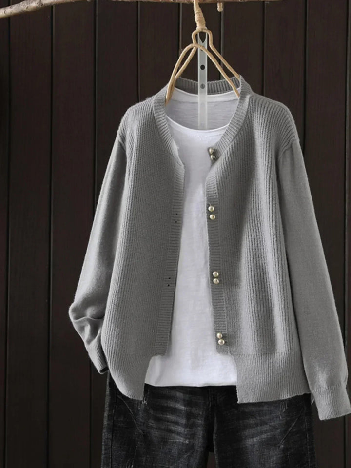 ELARA | Cardigan with Pearl Buttons
