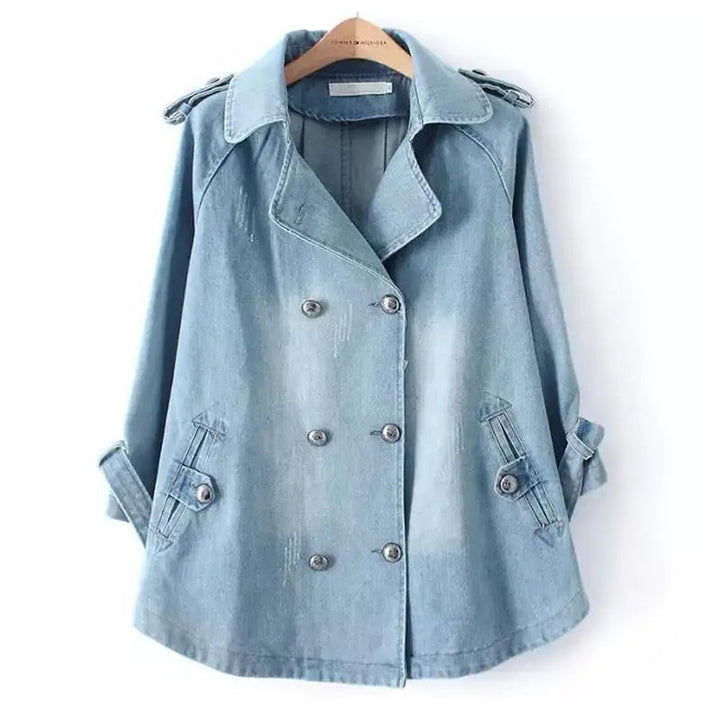 Jenna | Women's Double-Breasted Jacket with Structured Lapel and Pockets