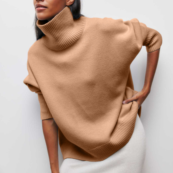 Agata - Cozy Turtleneck Knit Sweater