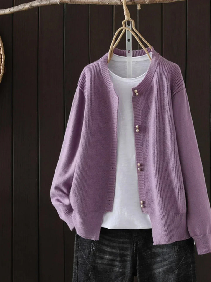 ELARA | Cardigan with Pearl Buttons