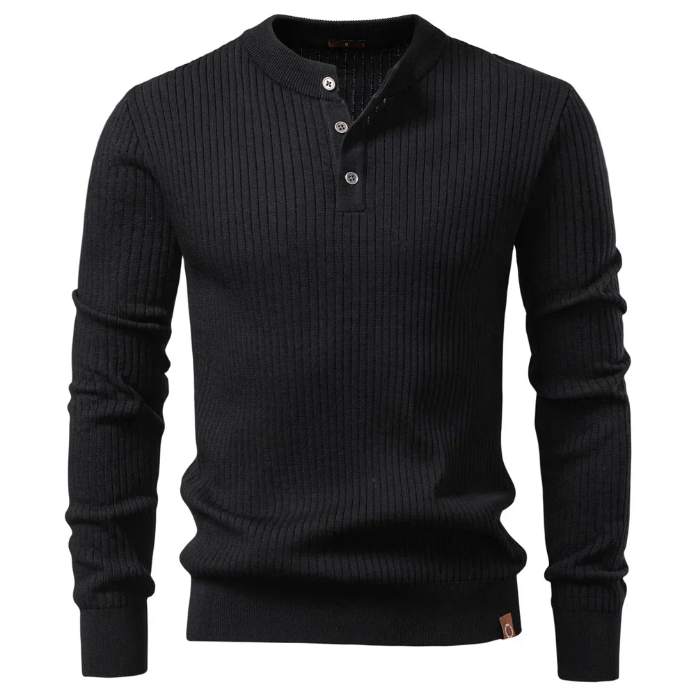Casual Winter Polo Shirt with Buttons