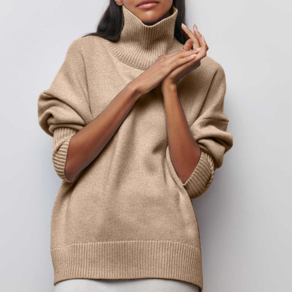 Agata - Cozy Turtleneck Knit Sweater