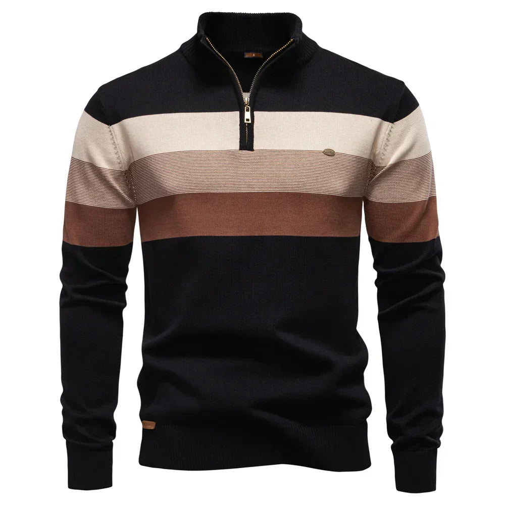Stylish Sweater With Stand-Up Collar