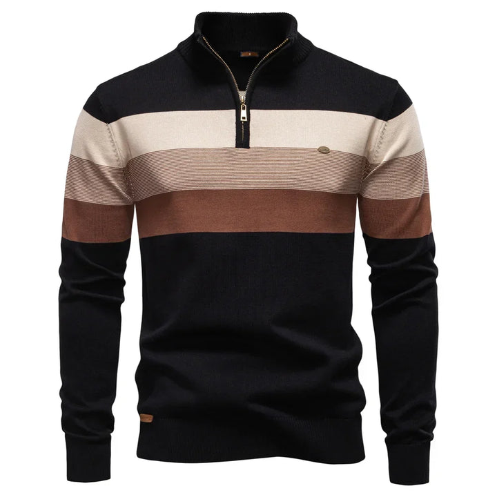 Stylish Sweater With Stand-Up Collar