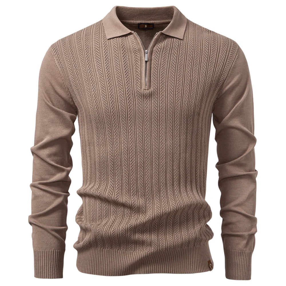 Slim-Fit & Casual Polo with Zipper
