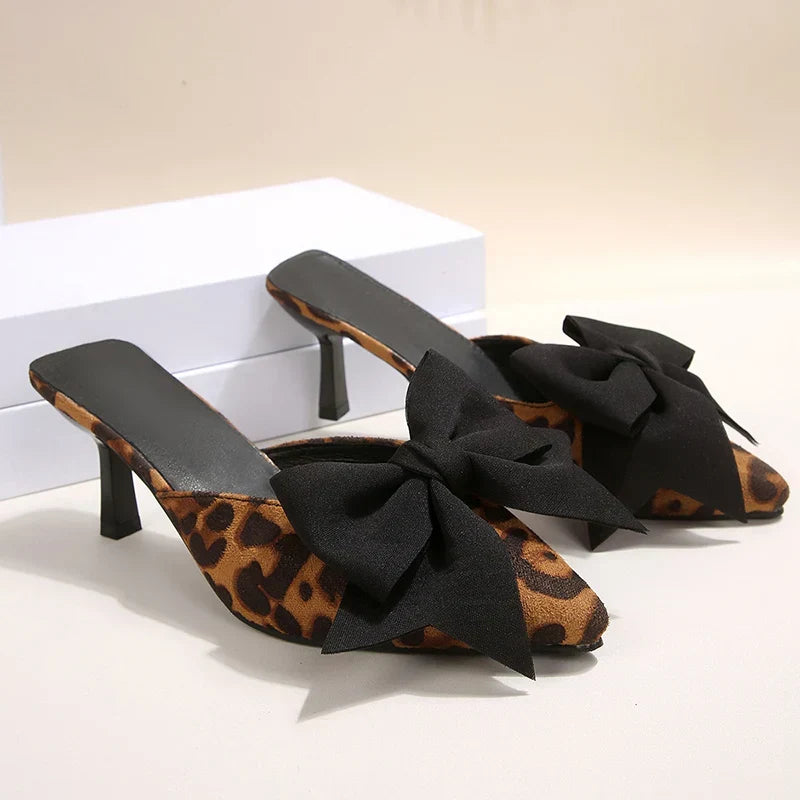 Leopard Print Bow Heels by Sienna