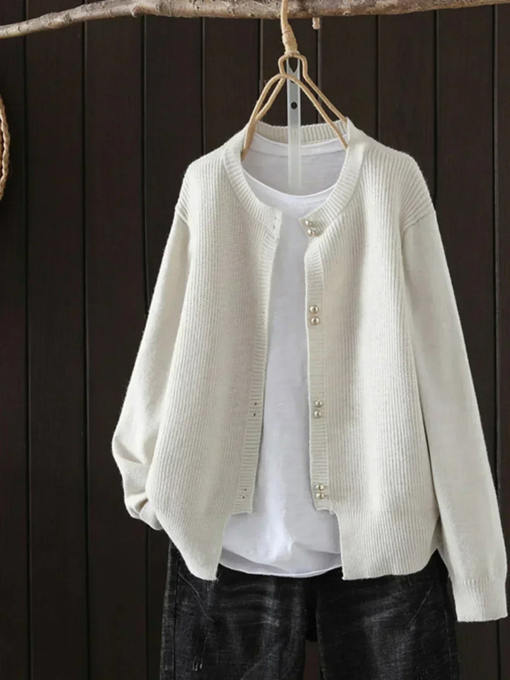 ELARA | Cardigan with Pearl Buttons