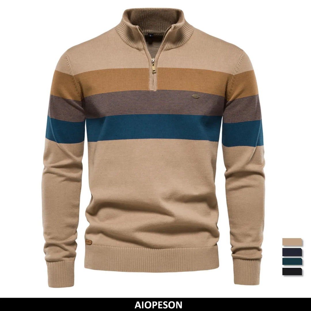 Stylish Sweater With Stand-Up Collar