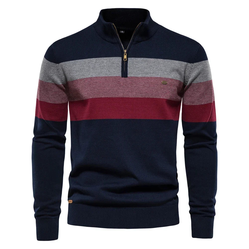 Stylish Sweater With Stand-Up Collar