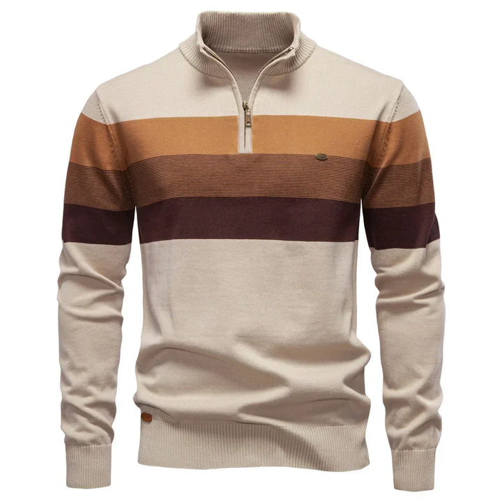 Stylish Sweater With Stand-Up Collar