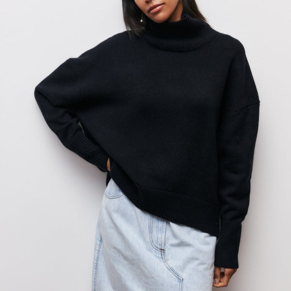 Agata - Cozy Turtleneck Knit Sweater