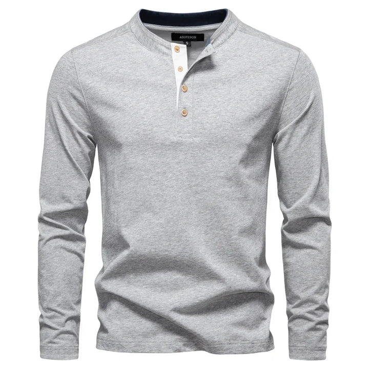 Henley Men's Shirt with Long Sleeves