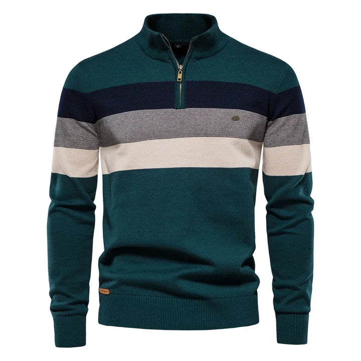 Stylish Sweater With Stand-Up Collar