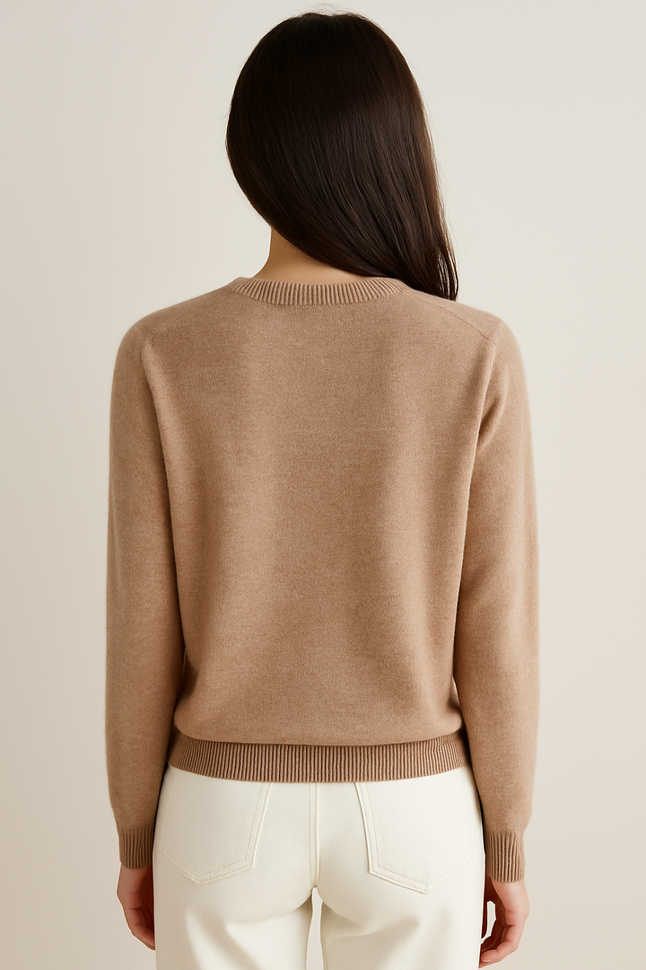 Oriel | Women's Soft Button Cardigan with Ribbed Edges
