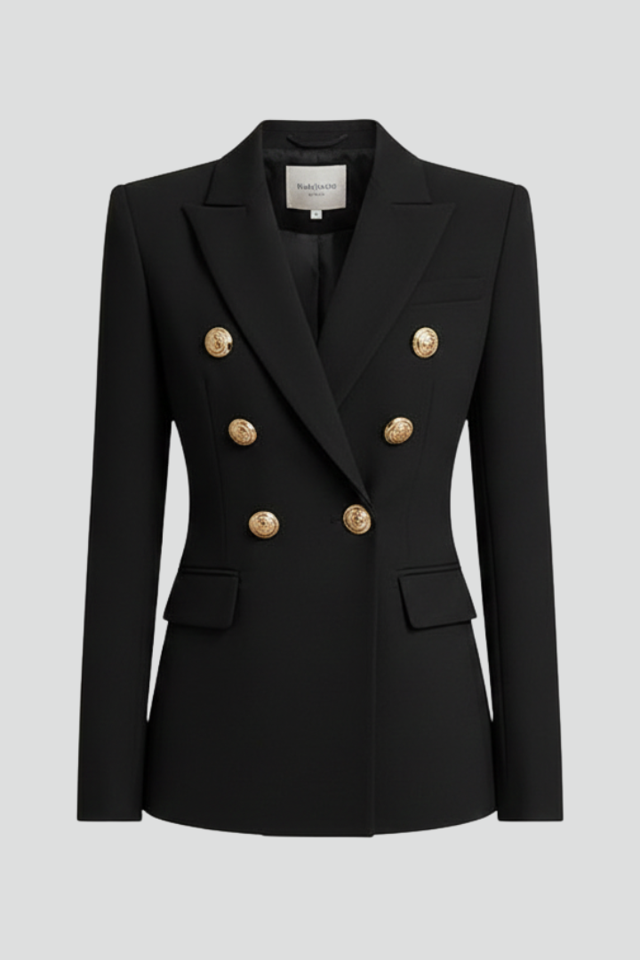 Clover | Women's Double-Breasted Blazer with Bold Button Front