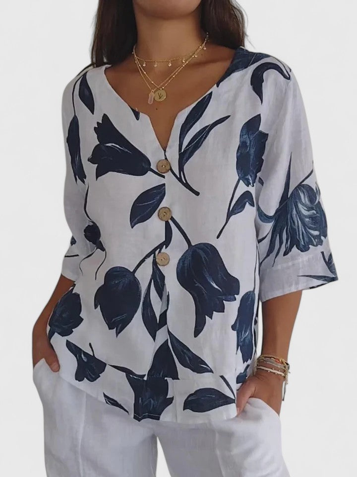 Laura | Cozy V-Neck Top