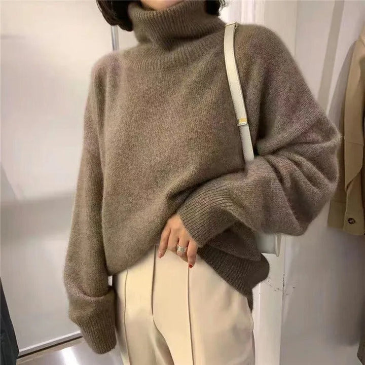 Mira - Cozy Turtleneck Knit Sweater
