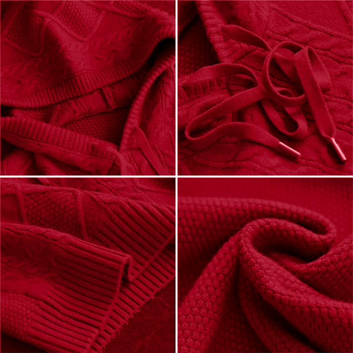 Emily | Cozy Cable Knit Hoodie