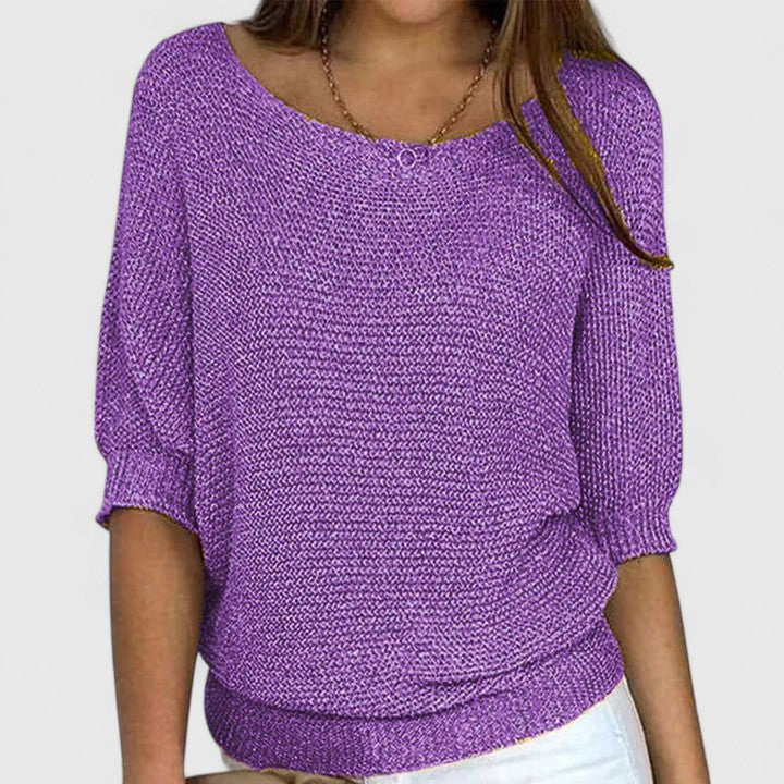 Marianne | Women's Soft Knit Pullover with Subtle Tailored Waist