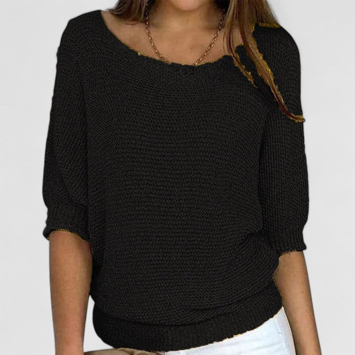 Marianne | Women's Soft Knit Pullover with Subtle Tailored Waist