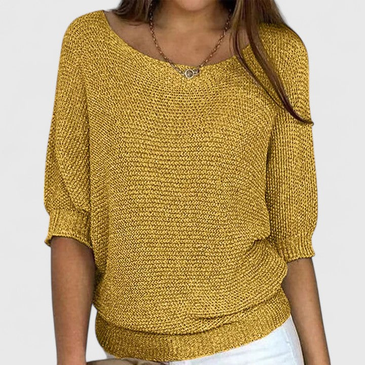 Marianne | Women's Soft Knit Pullover with Subtle Tailored Waist