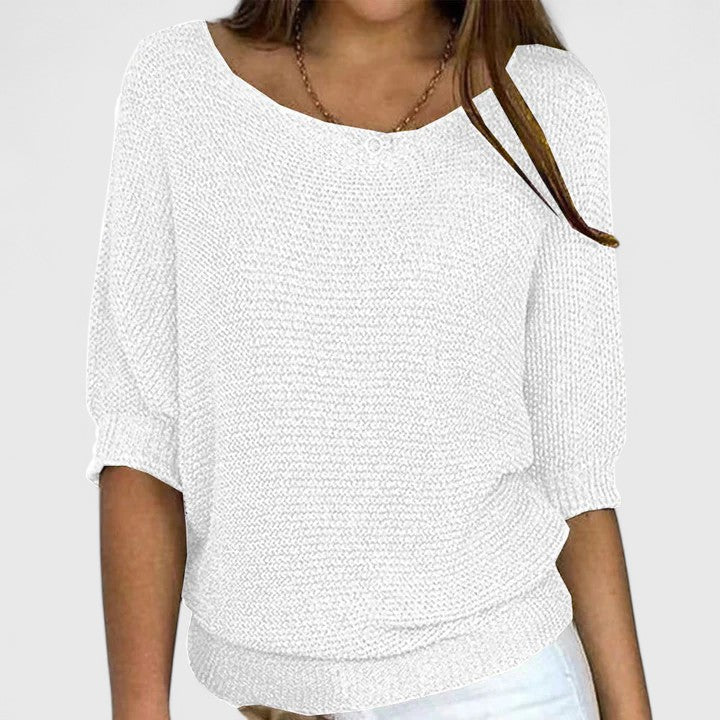 Marianne | Women's Soft Knit Pullover with Subtle Tailored Waist