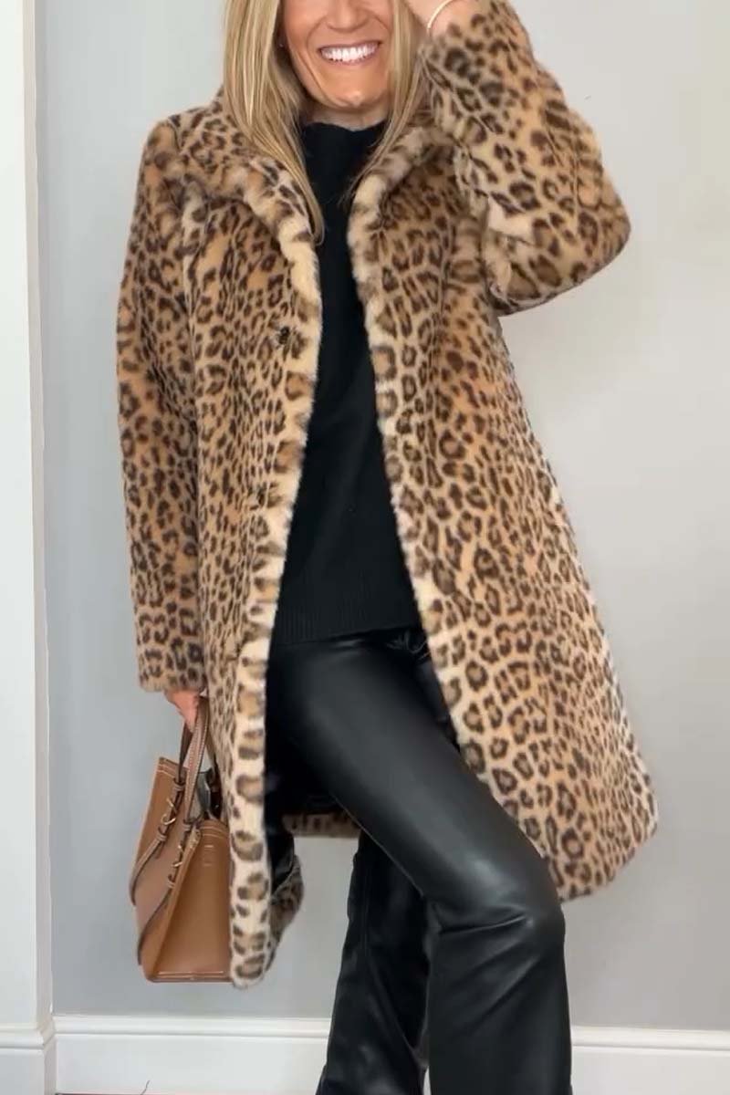 Lizzie - Animal Print Leopard Coat
